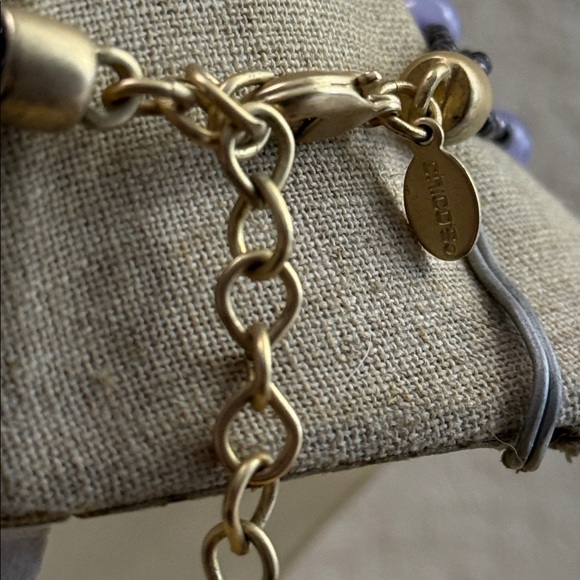 Chico's Multi-Strand Purple Beaded Necklace - Picture 5 of 6